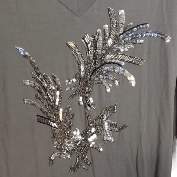 Jay Ahr Beaded Sequin Applique Long Sleeve Dress XS - Picture 5 of 10